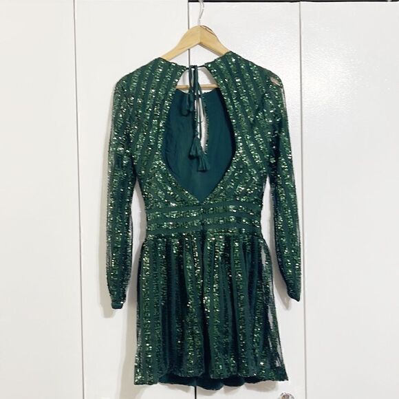 Anthropologie Sequined Open-Back Mini Dress - Picture 6 of 7